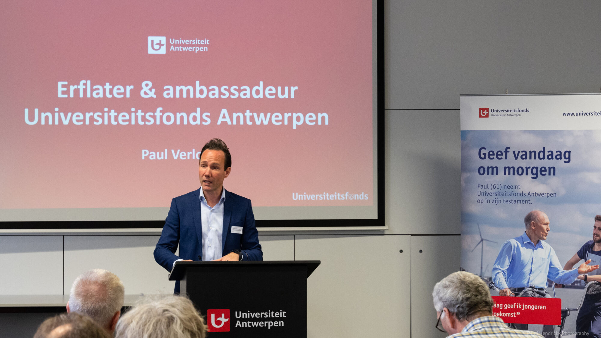 Info- en netwerkreceptie schenken en legateren aan UAntwerpen