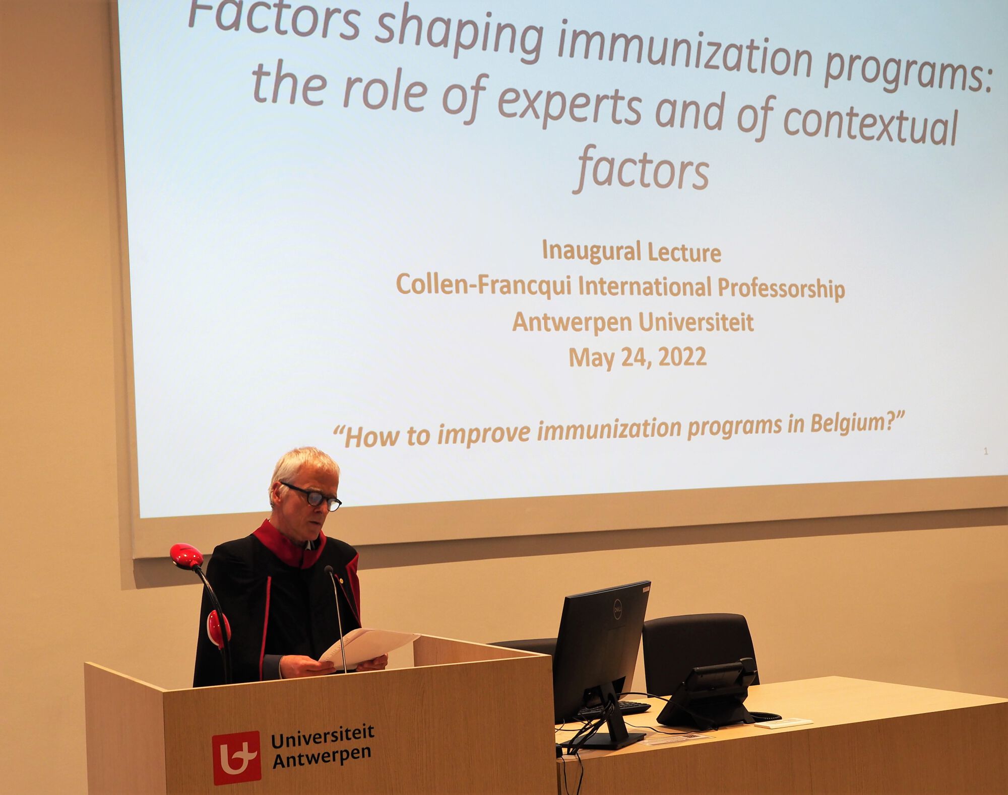 International Collen-Francqui Professor: Philippe De Wals