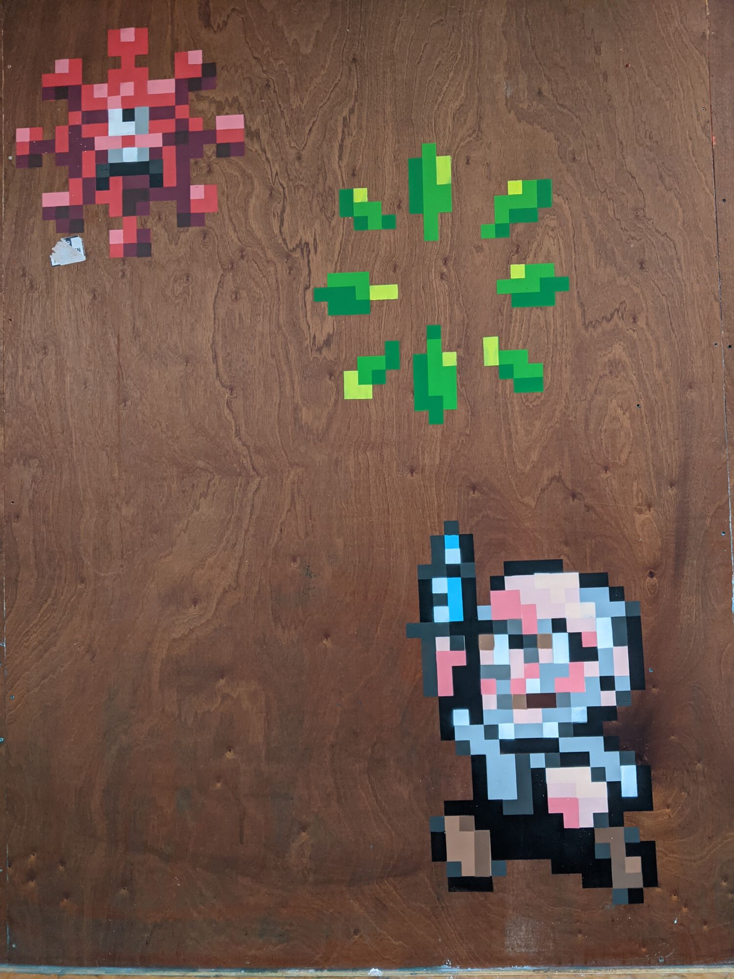 Corona Combat graffiti