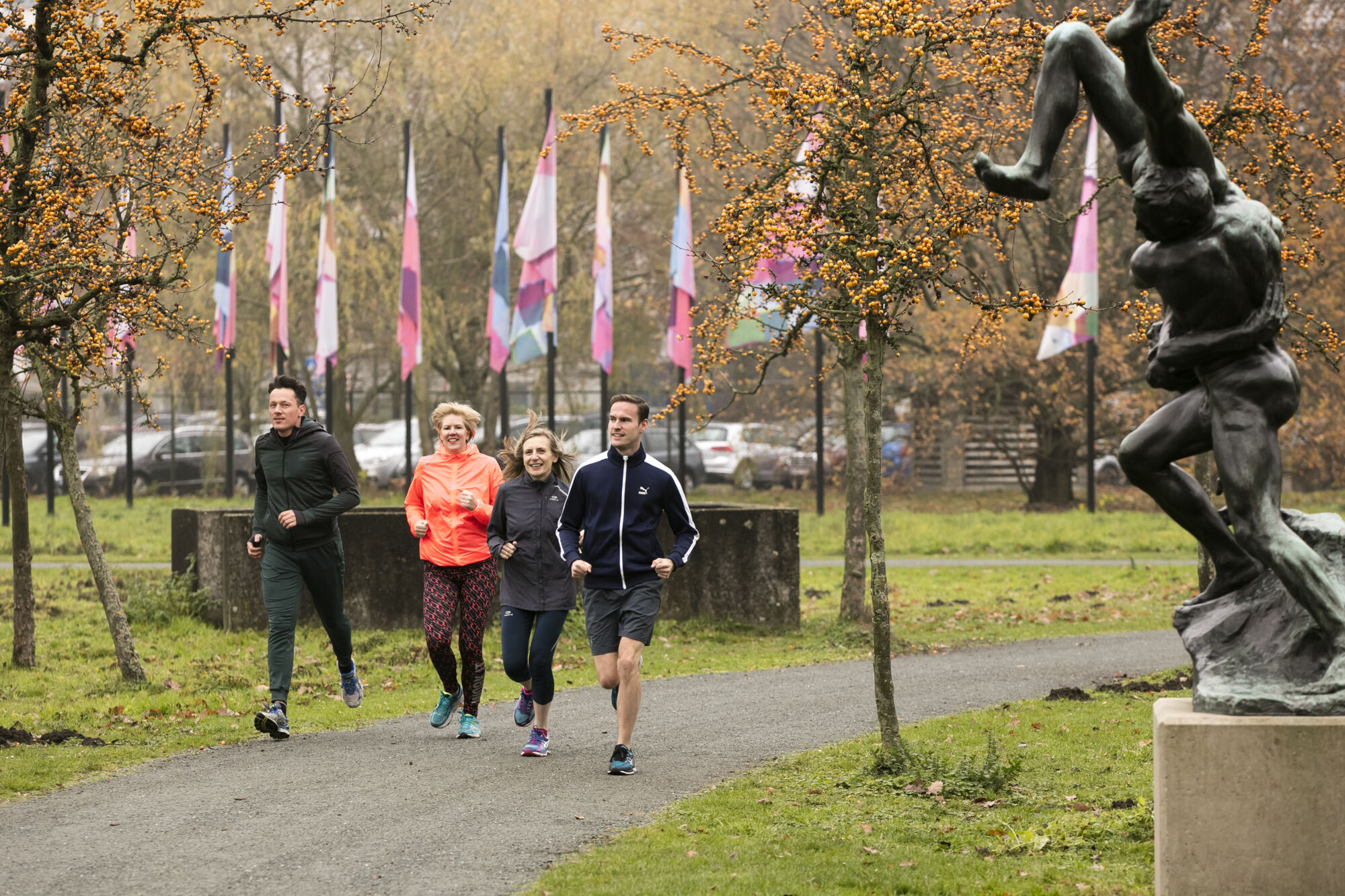 Sporten met collega's (2)