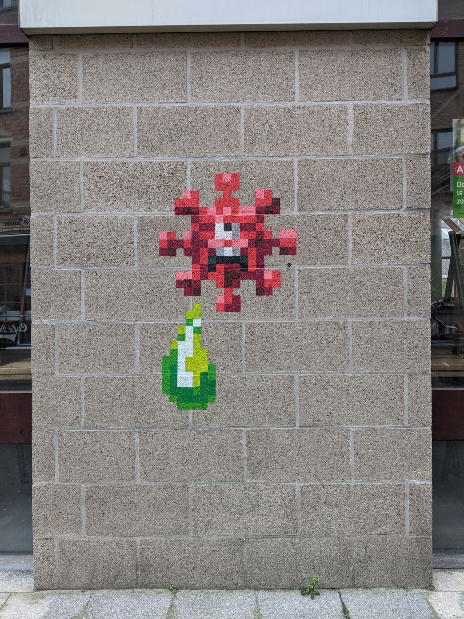 Corona Combat graffiti