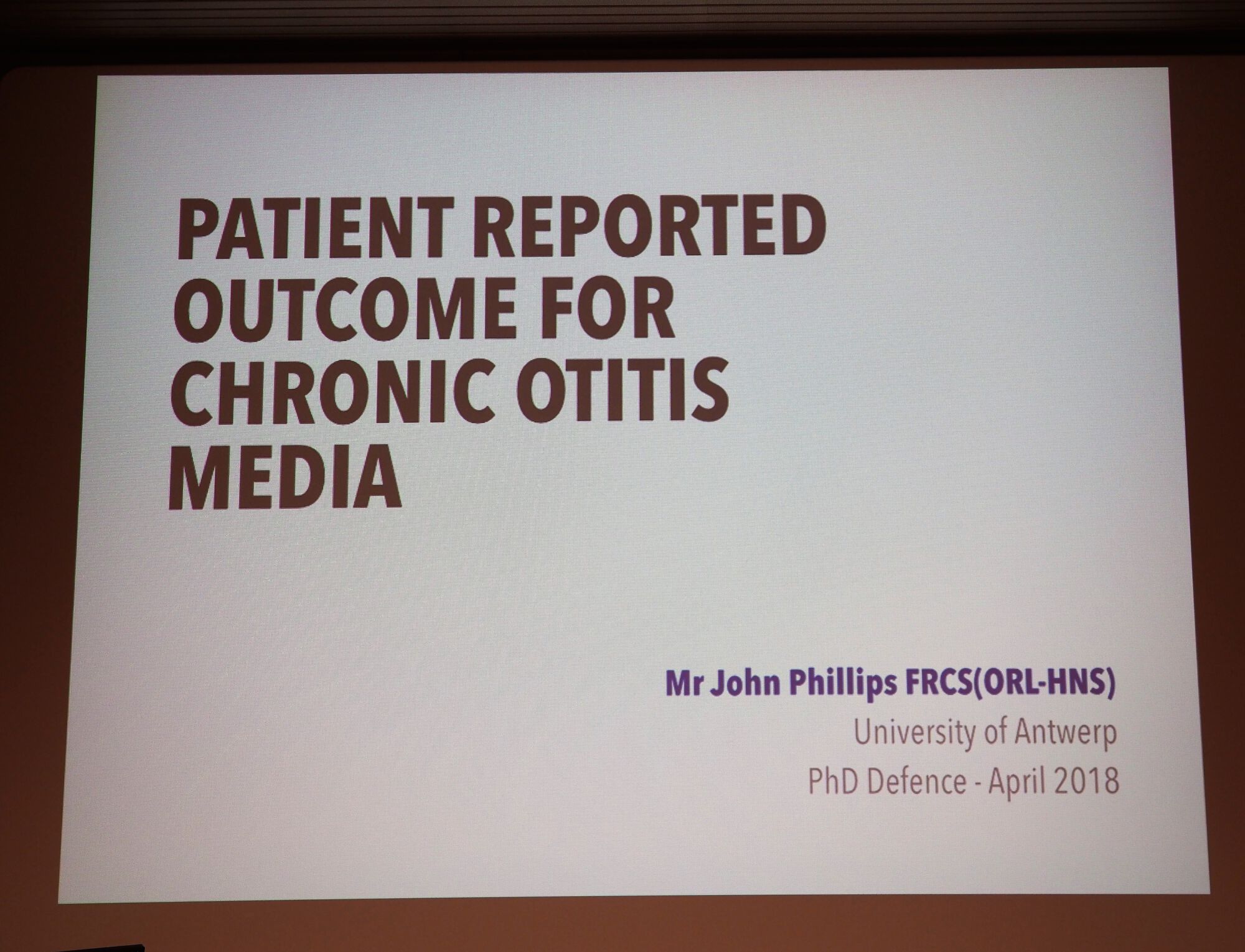 doctoraatsverdediging John Phillips - 25 april 2018